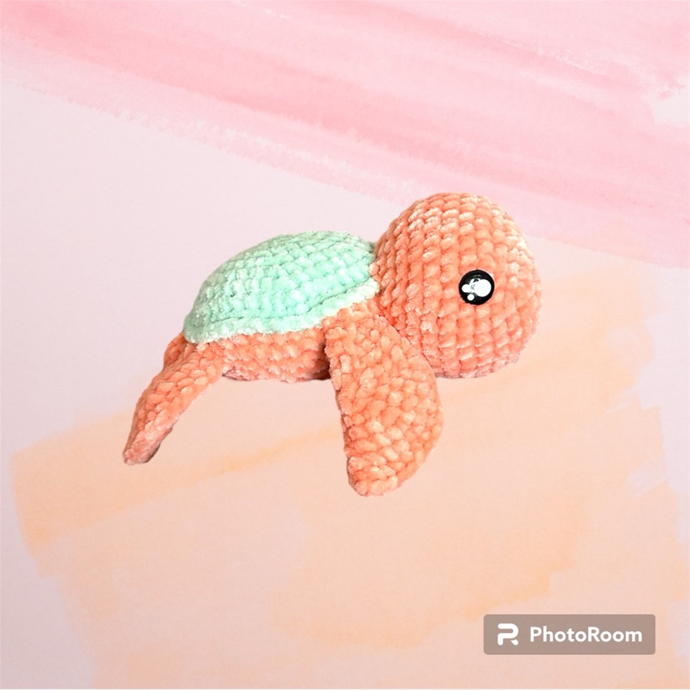 Crochet baby turtle plush